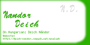 nandor deich business card